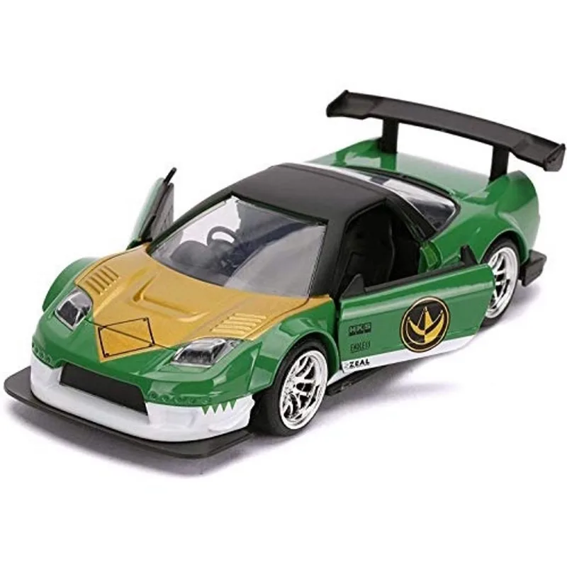 Jada Toys Power Rangers 1:32 Green Ranger 2002 Honda nsx Type-R Die-cast Carros, Brinquedos para Crianças e Adultos