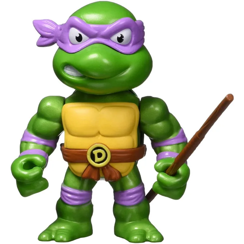 Boneco Donatello de Liga de Metal Tartarugas Ninja, 10cm, Diversão para Crianças e Adultos, Roxo