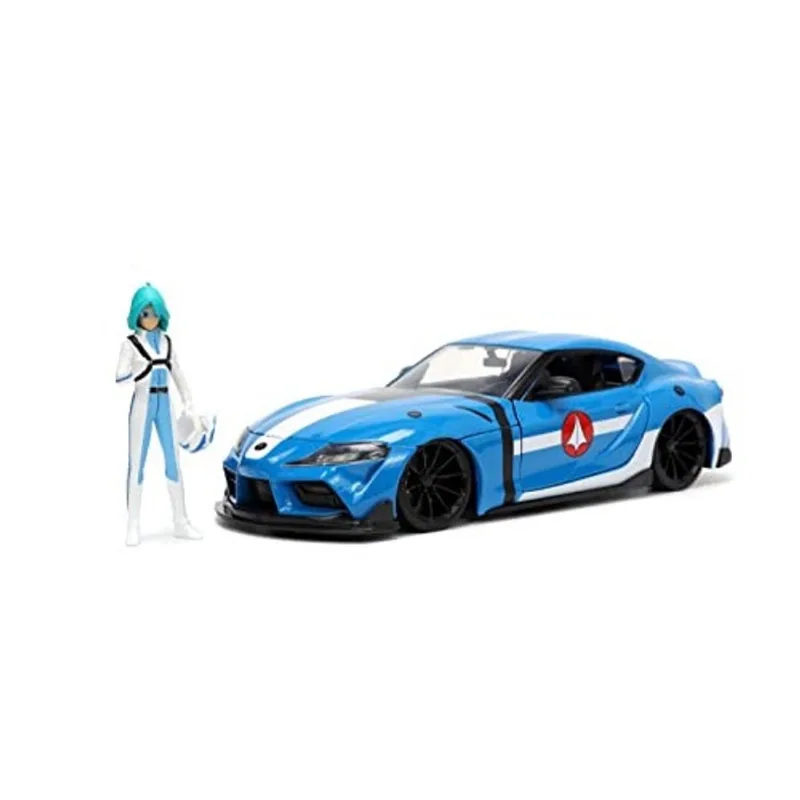 Jada Toys Robotech 01:24 2020 Toyota Supra Die-cast Car w / 2.75 Max Sterling Figura, Brinquedos para Crianças e Adultos