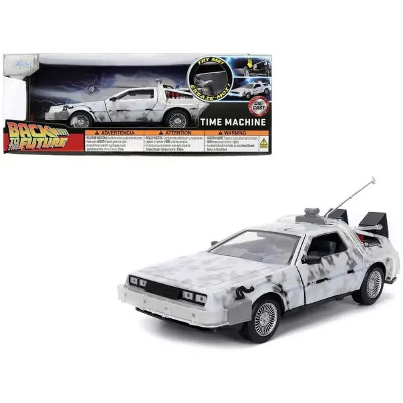 Delorean - Frosty Version - Time Machine c/ Luz - Back to the Future I - Hollywood Rides - 1/24 - Jada