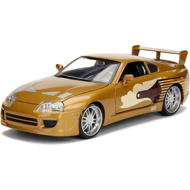 Jada 2 Fast 2 Furious Slap Jack's Toyota Supra Die-Cast Carro de Brinquedo Colecionável, Ouro com Decalques, 1: 24 Escala, Cobre
