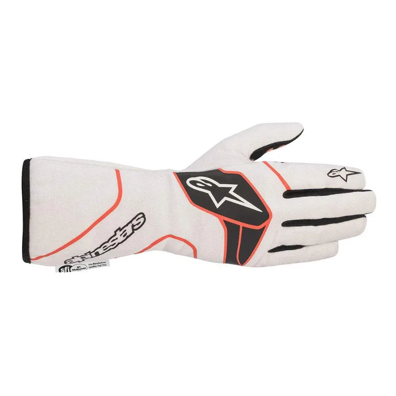Luvas Alpinestars Tech-1 Race V2 Gl Sf Brancas/pretas Tamanho S