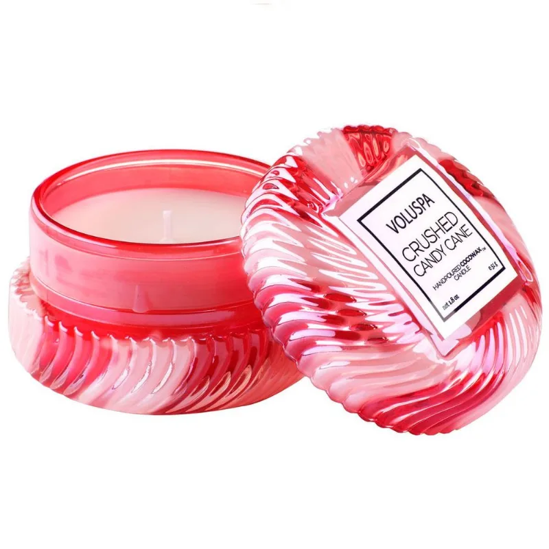 Mini Vela Macaron 15 Horas Crushed Candy Cane Voluspa