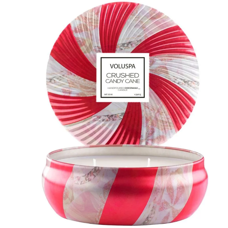 Vela Lata 3 Pavios 60 Horas Crushed Candy Cane Voluspa
