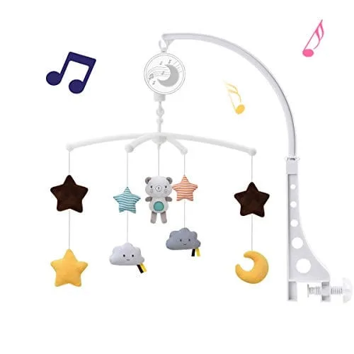 Berço musical do bebê móvel com brinquedos rotativos suspensos, decoração da cama infantil para meninos e meninas recém-nascidos - Não Disponível
