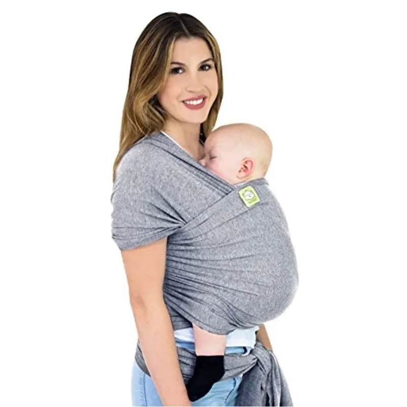 KeaBabies Baby Wrap Carrier - All in 1 Original Breathable Baby Sling, Lightweight, Hands Free Baby Carrier Sling, Baby Carrier Wrap, Baby Carriers for Newborn, Baby Wraps Carrier (Classic Gray)