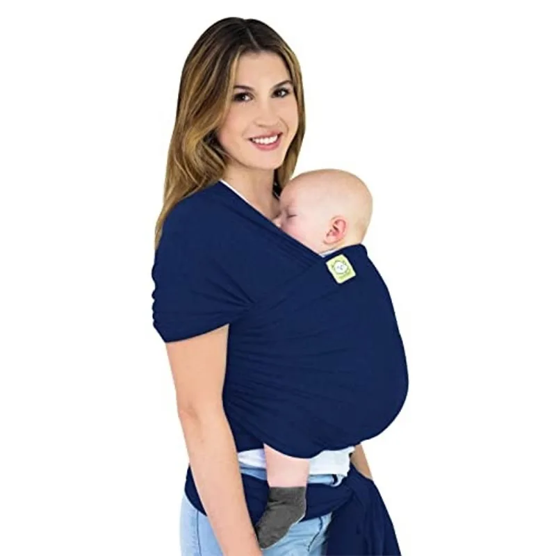 KeaBabies Baby Wrap Carrier - All in 1 Original Breathable Baby Sling, Lightweight, Hands Free Baby Carrier Sling, Baby Carrier Wrap, Baby Carriers for Newborn, Baby Wraps Carrier (Azul Marinho)