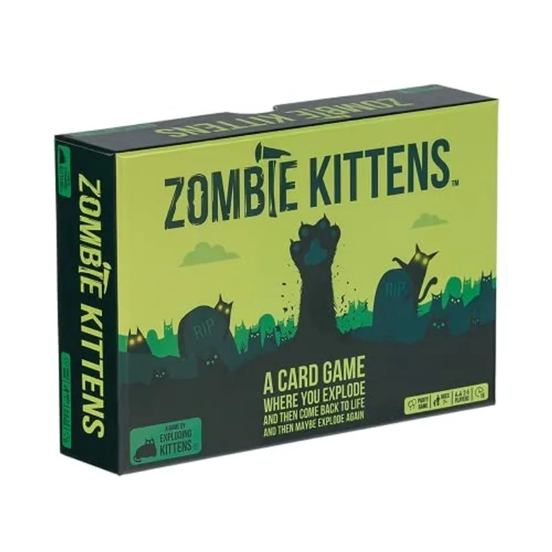 Jogo de Cartas de Gatinhos Zumbis - Divertido para Família - Adolescentes, Crianças e Adultos