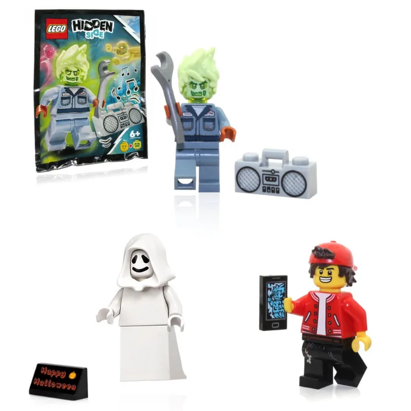 Pacote combinado de minifiguras lego Hidden Side Jack Davids Zombie