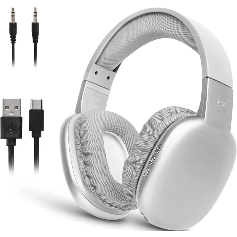 Fones de ouvido sem fio com microfone - recarregáveis