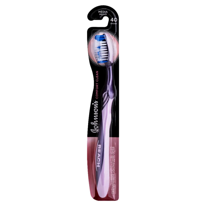 ESCOVA DENTAL JOHNSON E JOHNSON CONFORTE CLEAN MÉDIA Nº40 - JOHNSON