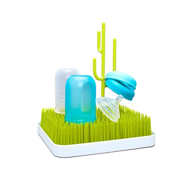 Boon Grass Countertop Baby Mamadeira Secagem Rack, Verde