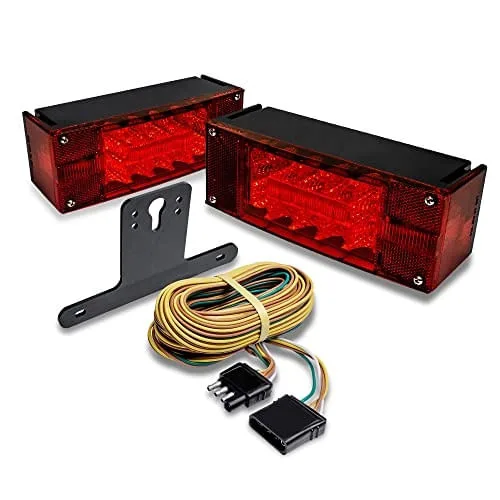 Kit de luz do reboque LED dot fmvss 108 sae STIAP2/APC/L tbt & Placa Light & Wiring Harness Kit IP67 Impermeável Submersível Mais de 80 Moto Barco Reb - Não Disponível