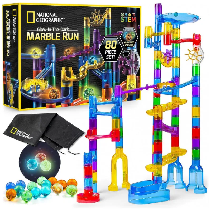 Kit de Construção Circuito de Corrida Educativo STEM 60 Peças, NATIONAL GEOGRAPHIC, Azul 110v
