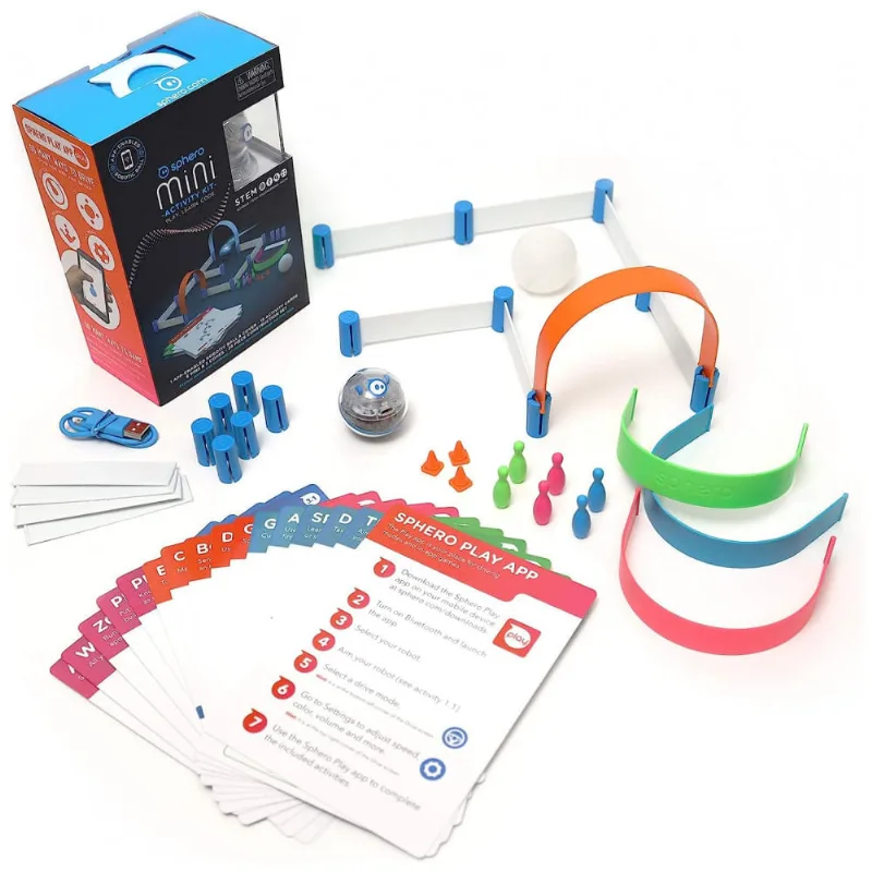 Mini Activity Bola Robô Programável Habilitada para Aplicativo com Conjunto de Construção de 55 Peças, SPHERO M001RW2, Branco 110v