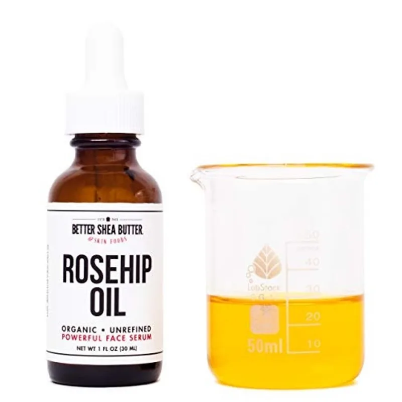 Óleo de sementes de rosa puro Soro facial certificado orgânico do usda, óleo de portador, cabelo, pele e tratamento de unhas para mulheres e homens por manteiga de karité melhor