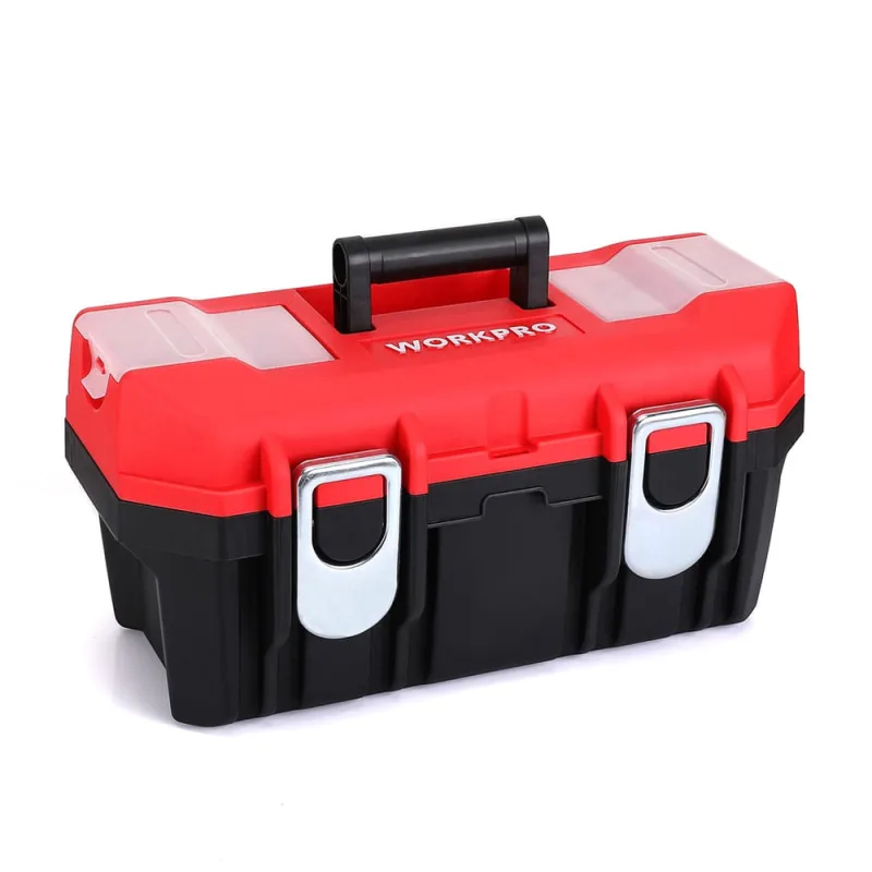 Caixa de ferramentas workpro Portátil 16 com bandeja removível Caixa de ferramentas pesada com 2 travas metálicas, classificação até 33 Lbs, pp Plasti - Não Disponível