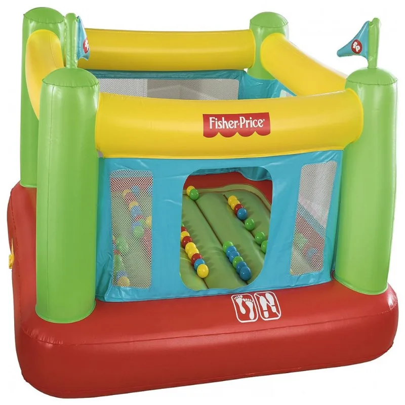 Casa Pula Infavel Inclui 50 Bolas, Ate 85 Kg, Idade Recomendada 3 Anos Ou Mais, Fisher Price 93532e, Amarelo