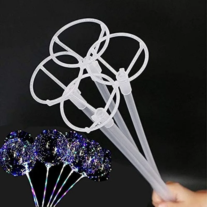 Big Balloon Stick com Copos, 30 Pacotes Clear Bobo Balloon Stick Holder 16 polegadas de comprimento para balões grandes