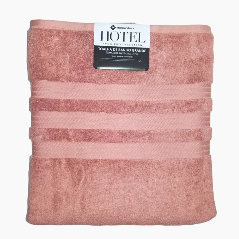 Toalha de Banho Spa Premier Collection Rosa Member's Mark 76x1,47cm 1 Unidade