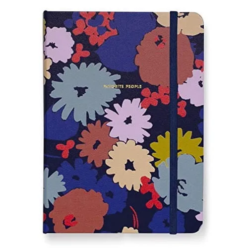 Kate Spade New York Address Book com abas de A a z, Navy Floral Leatherette Telephone Book inclui calendário de aniversário / aniversário e 146 página - Não Disponível