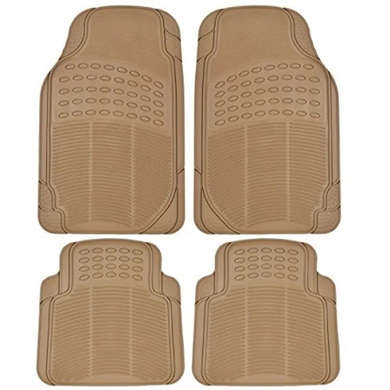 Bdk Heavy Duty 4pc Tapetes frontais e traseiros de borracha para carro suv Van & Truck-All Weather Protection Universal Fit