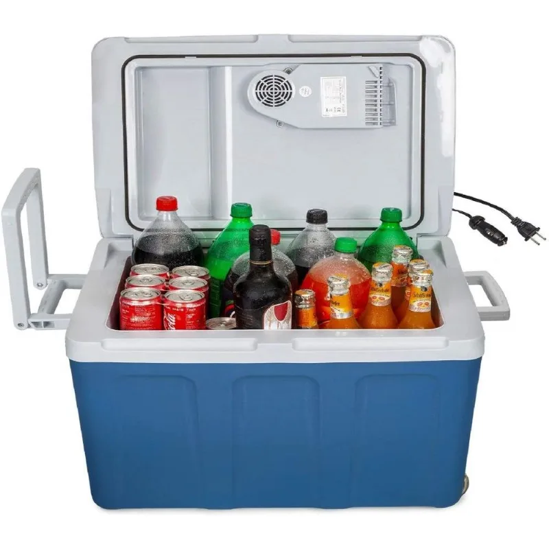 Resfriador e aquecedor elétrico K-box com rodas p/ carro e casa 45 litros, azul