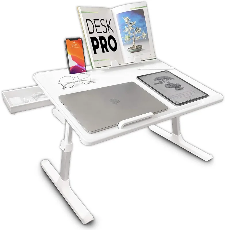 Cooper Desk PRO mesa para laptop dobrável ajustável XL branco perola