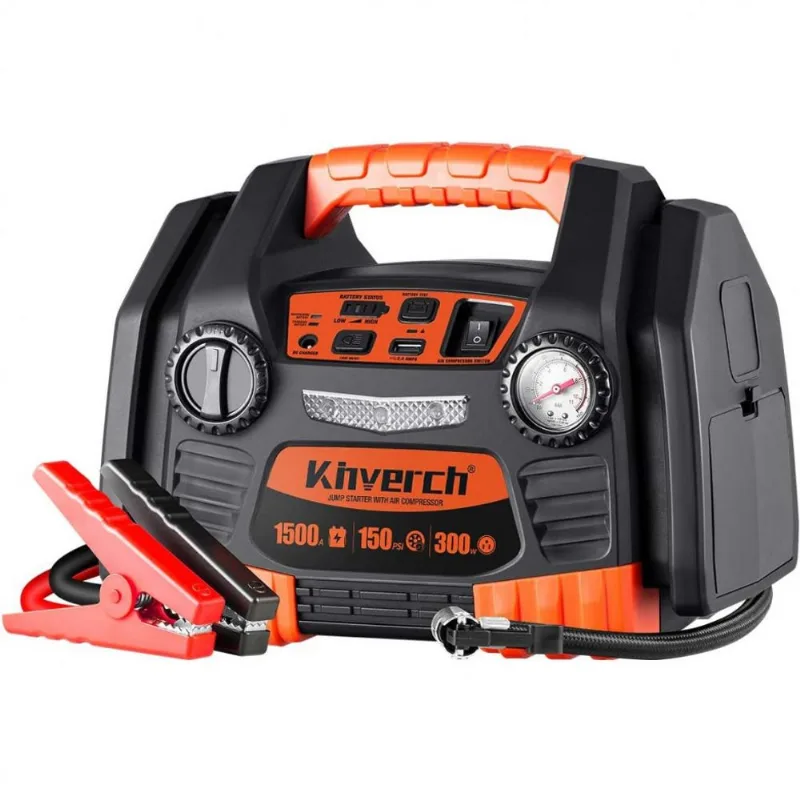 Bateria De Carro Auxiliar 1500 - 750 Amp. Inversor 300w Compressor De Ar De 150 Libras