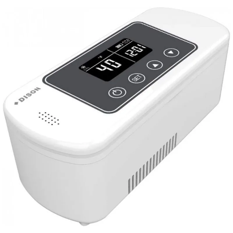 Mini Geladeira Para Medicamentos 12v 24v 110v/220v Bateria Recarregável Alarme Display Lcd