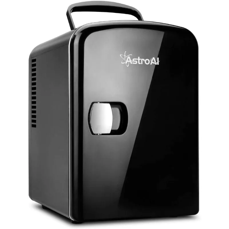 Mini Geladeira AstroAI, Portátil - AC/DC, 4L (6 Latas), 12V, Preto