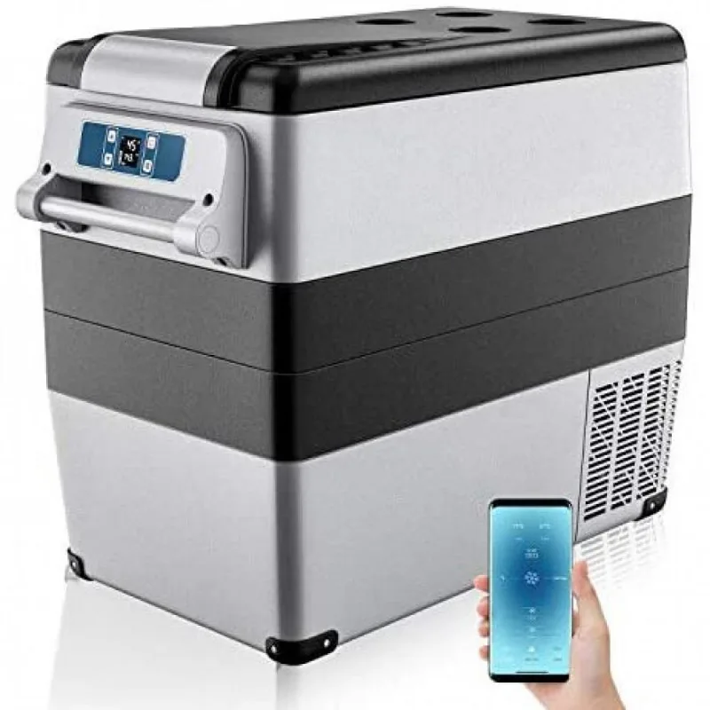 COSTWAY Mini Geladeira Automotiva Portátil, 12-24V DC, 110-220V AC, Capacidade 50L.