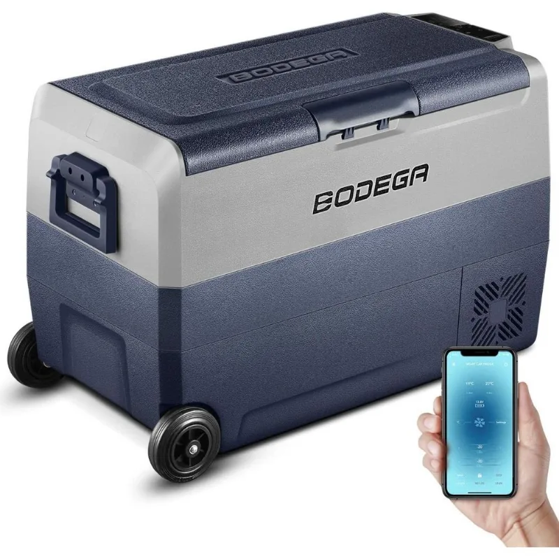BODEGA Mini Geladeira Automotiva Portátil DC 1224V AC 110220V 50L c Controle de Aplicativo