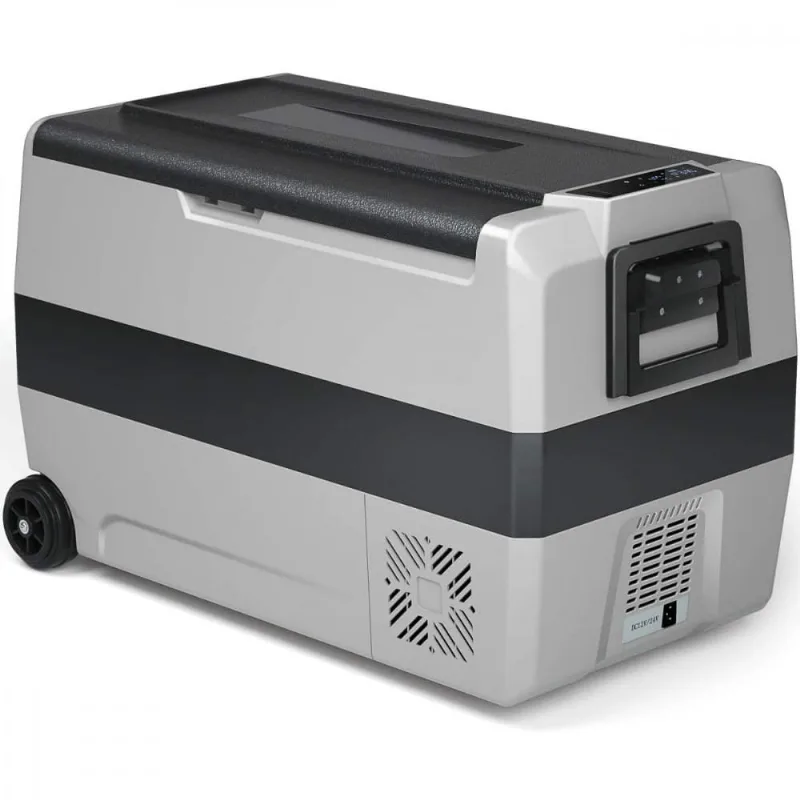 COSTWAY Mini Geladeira Automotiva Portátil DC 1224V AC 110220V 50Lcontrole duplo de temperatura cpainel LCD