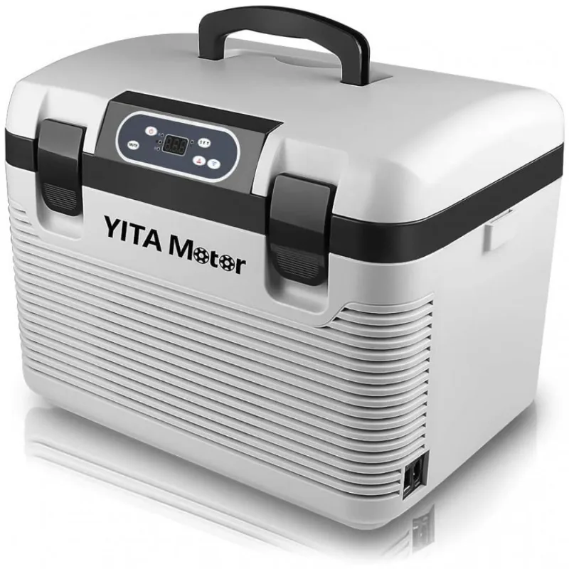 YITAMOTOR Mini GeladeiraCooler Elétrico Portátil 18L 12V110V c display LED branco