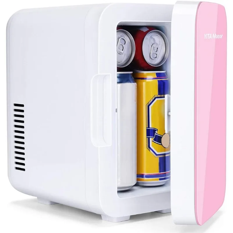 YITAMOTOR Mini GeladeiraCooler Elétrico Portátil 6L 12V110V c Função Aquecer rosa
