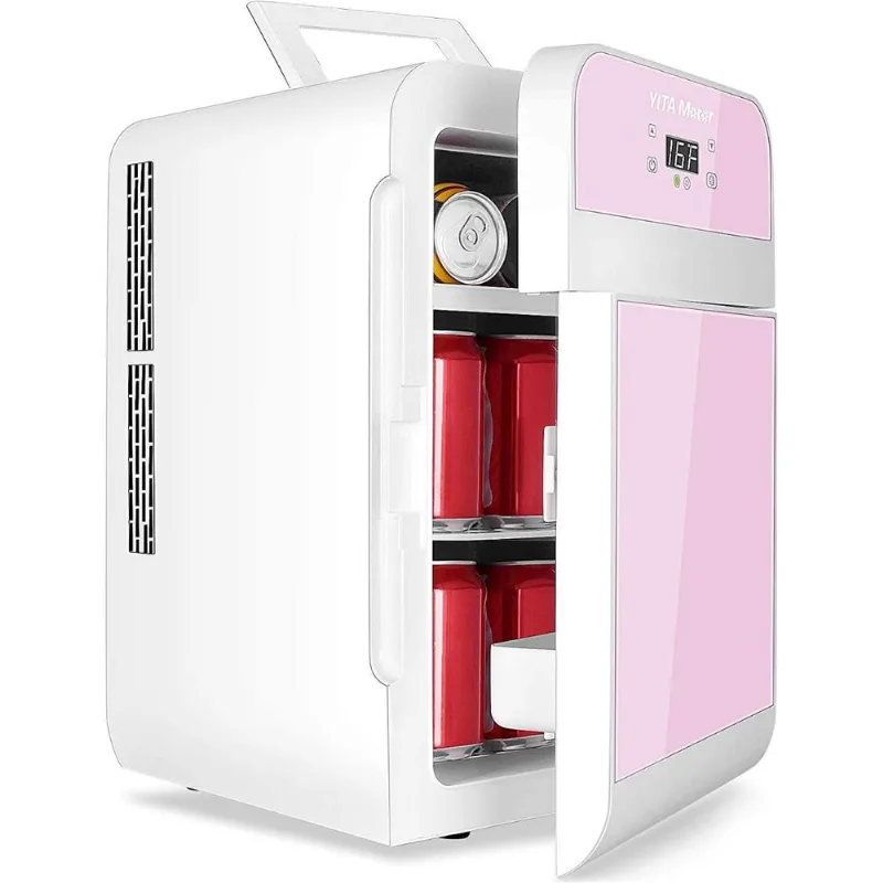 YITAMOTOR Mini GeladeiraCooler Elétrico Portátil 20L 12V110V c Função Aquecer rosa