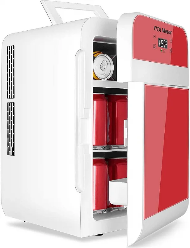 YITAMOTOR Mini GeladeiraCooler Elétrico Portátil 20L 12V110V c Função Aquecer vermelho