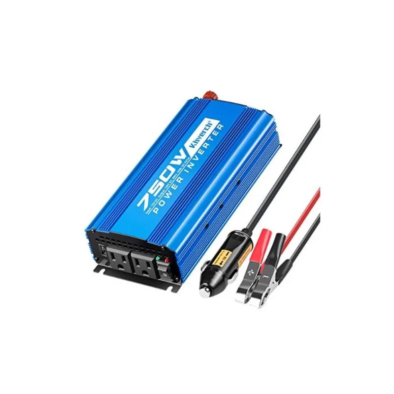 Inversor de Potência Kinverch 750W Power 12V Para 110V AC 2 Portas de Carregamento USB