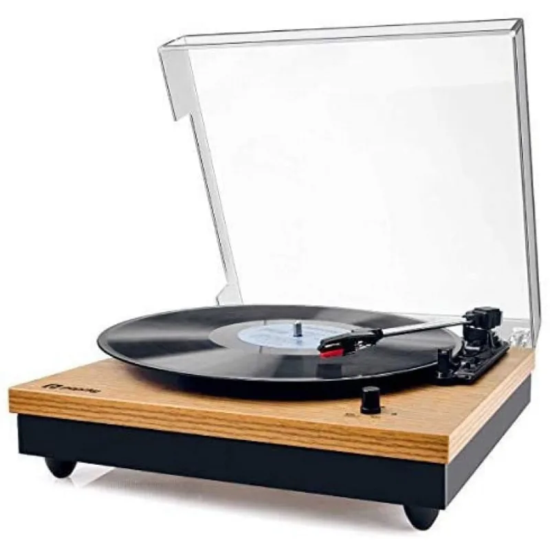 Popsky TocaDiscos de 3 Velocidades Bluetooth com AltofalantesRCA