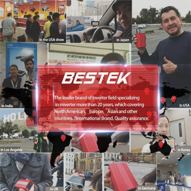 BESTEK Inversor de Potência Automotivo 1000W 12V