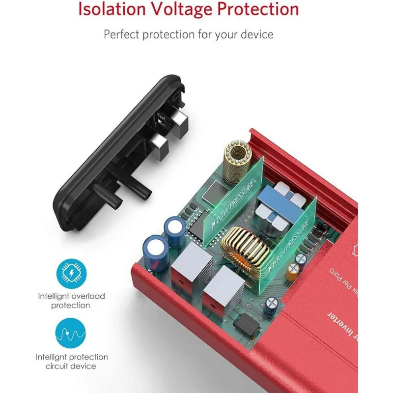 ISELECTOR Inversor de Potência Automotivo 150W com Portas USB