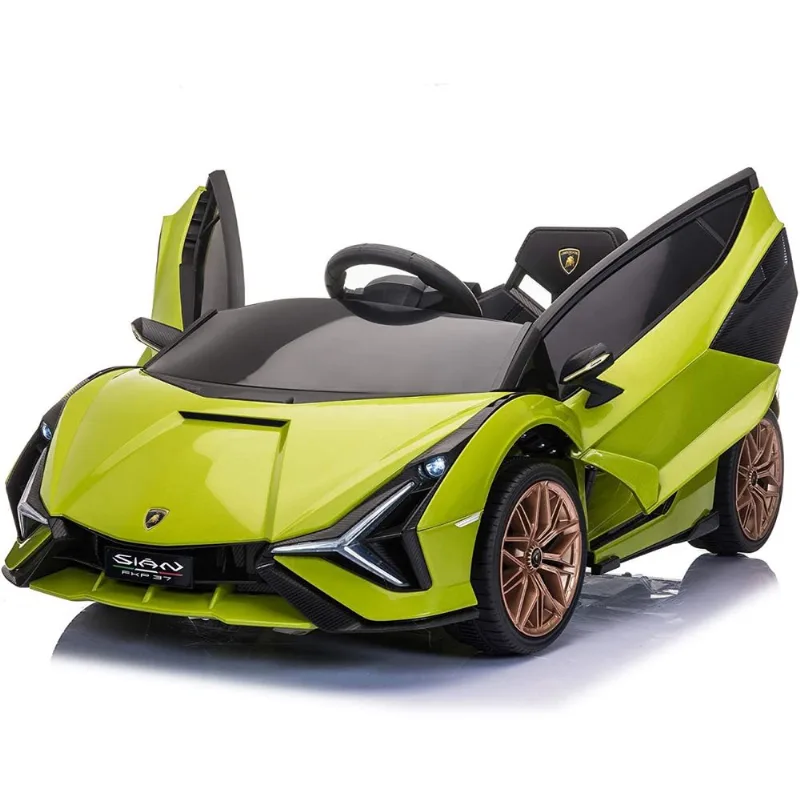 TOBBI Carrinho, Carro Elétrico Lamborghini, 1 lugar, 12V, c, controle remoto, USB MP3, 5 km, h, 2 a 6 anos, Verde