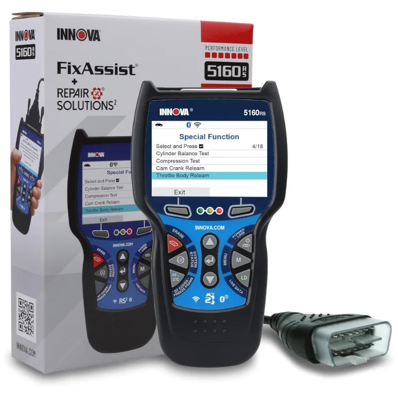Scanner Automotivo Pro Obd2 Com Diagnostico E Bateria Recarregavel, 12v, Innova 5160rs, Azul