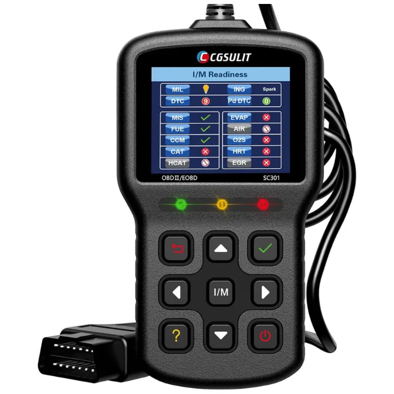 Scanner Automotivo Com Diagnostico Obdii E Tela Led, 12v, Cgsulit Sc301, Preto