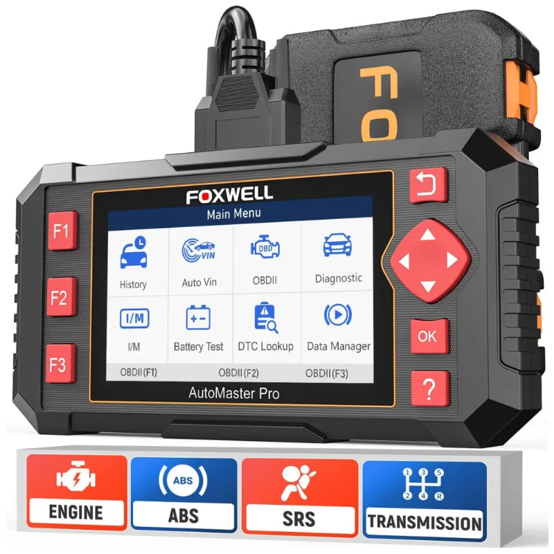 Scanner Automotivo Foxwell Com Tela Led E Diagnostico, Obd2, Nt604, 12v, Preto