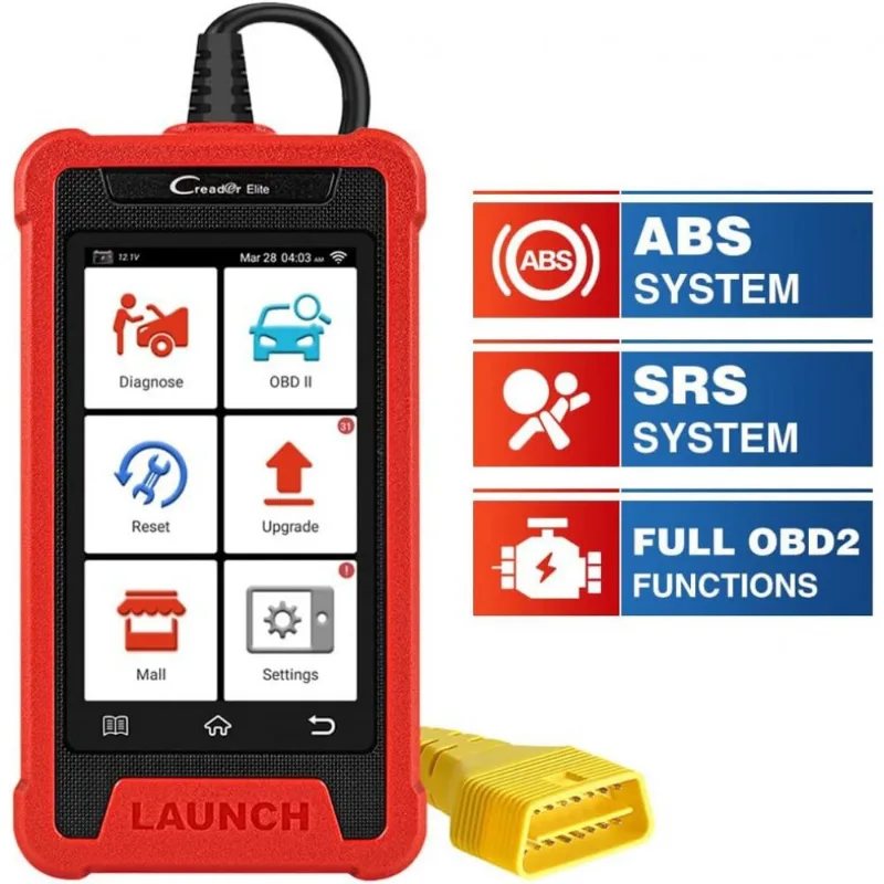 Scanner Automotivo Profissional Obd2 4 Em 1 Com Diagnóstico, 12v, Launch, Vermelho
