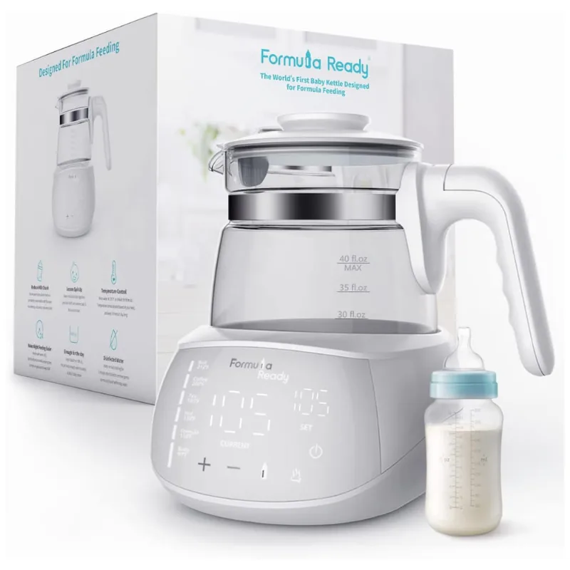 Aquecedor De Agua Para Mamadeira 1,1l Com Tela Digital De Controle, Formula Ready, Branco