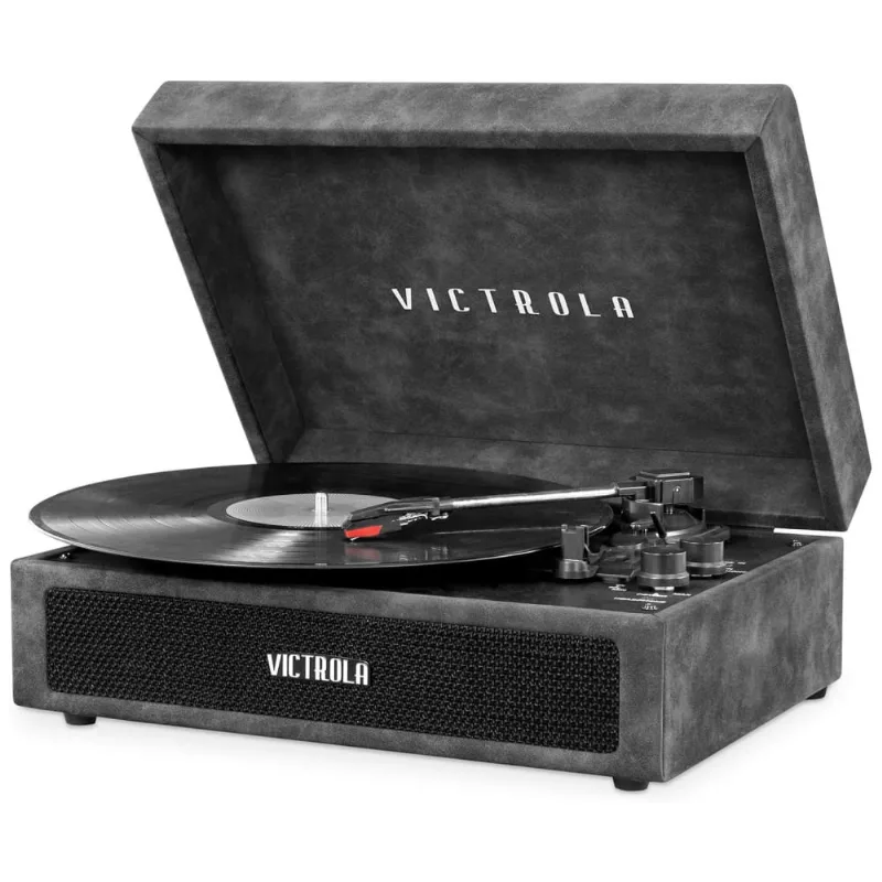 Vitrola Toca Discos 550bt 3 Velocidades, Sem Fio, Com Usb, 45 Rpm, 110v, Victrola Vsc 580bt Lgr, Preto