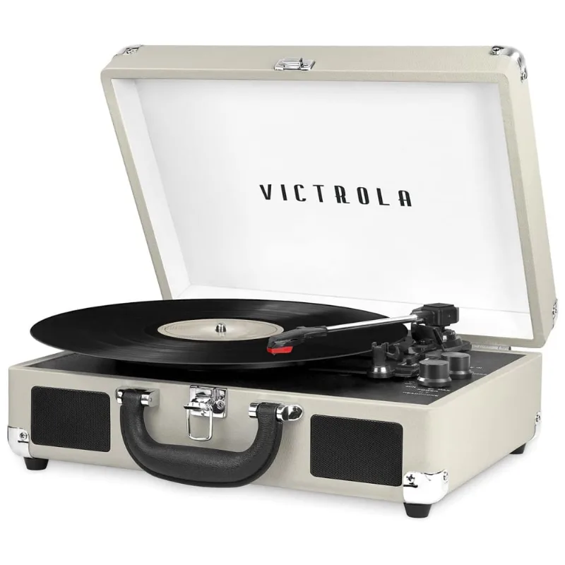 Vitrola Toca Discos 3 Velocidades, Sem Fio, Com Usb, 45 Rpm, 110v, Victrola Vsc 550bt Ltg, Branco